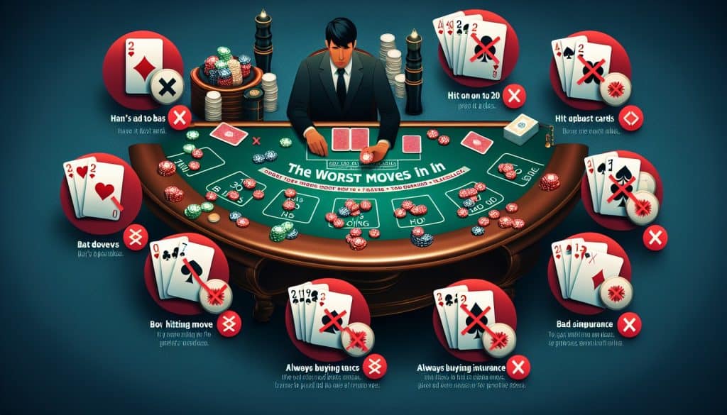 Najgori potezi koje možete napraviti u blackjacku