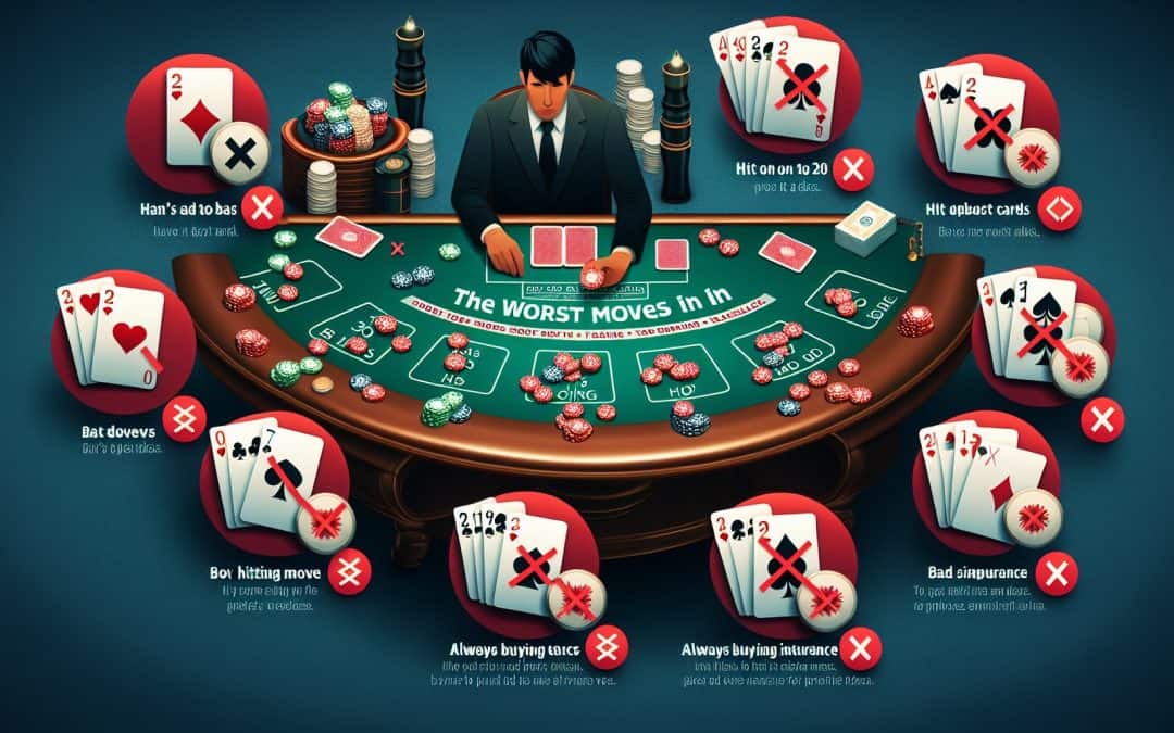 Najgori potezi koje možete napraviti u blackjacku
