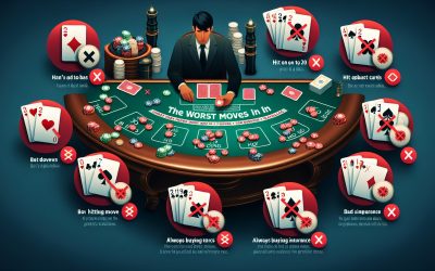 Najgori potezi koje možete napraviti u blackjacku