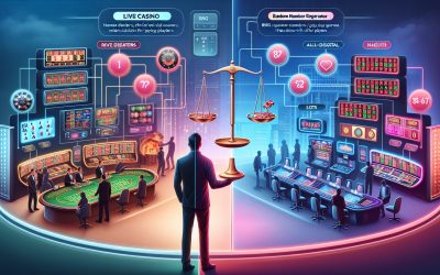 Razlike između casino igara uživo i RNG igara